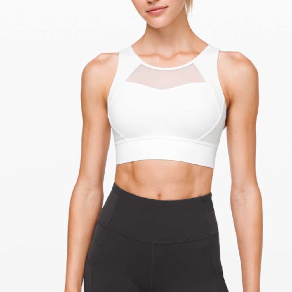 Lululemon Breathe it In Bra White Size 4 medium support C/D cup